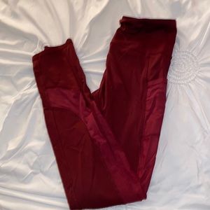 burgundy leggings